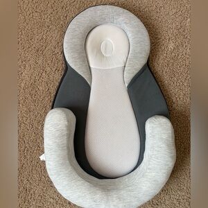Gray and White Baby Support Pillow